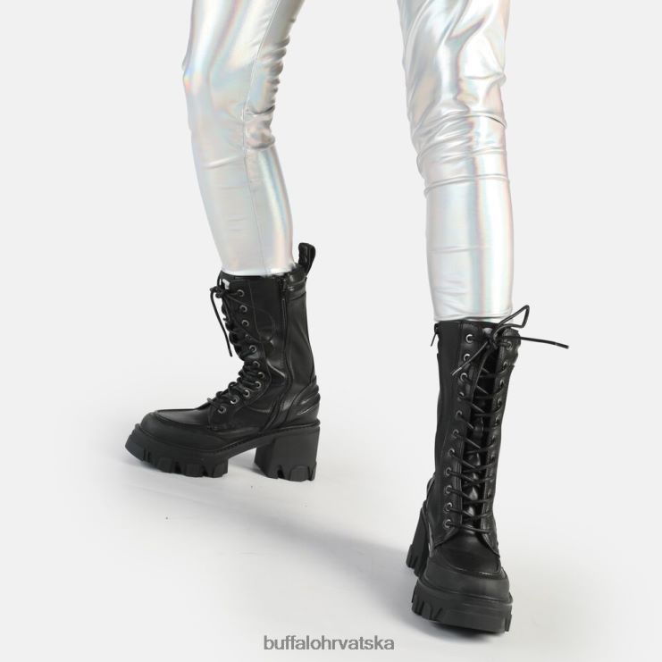 crno Buffalo riot lace hi gležnjače vegan |čizme TDD6T821